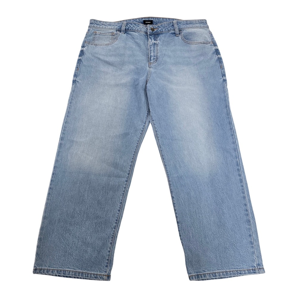Express Ankle Jean Light Wash High Rise Straight Leg Denim‎ EX011694 Womens 16